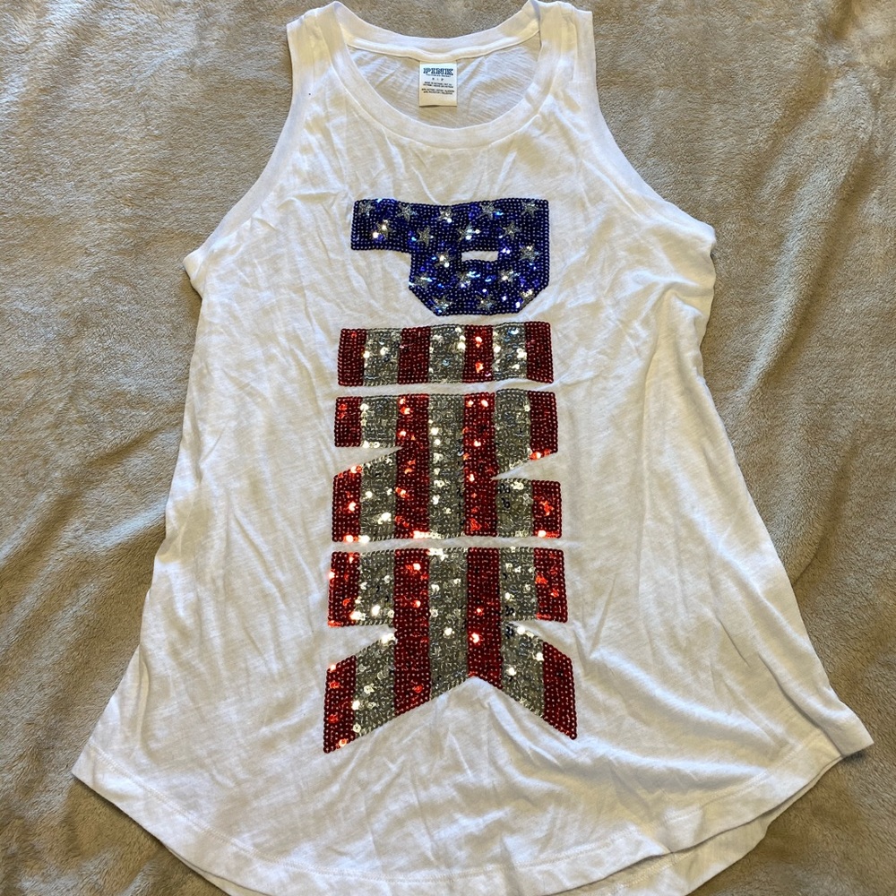 Victoria’s Secret PINK Sequinned Tank Top Size S